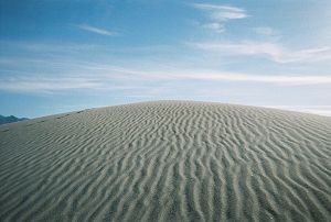 a broad and moderately-sloped dune ridge