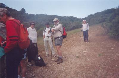 pause during climb of Black Mountain
